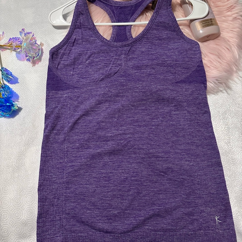 Danskin Now Purple Heathered Athletic Tank